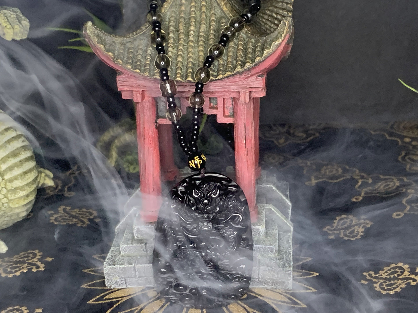 Obsidian Black Dragon Necklace - GGK Store