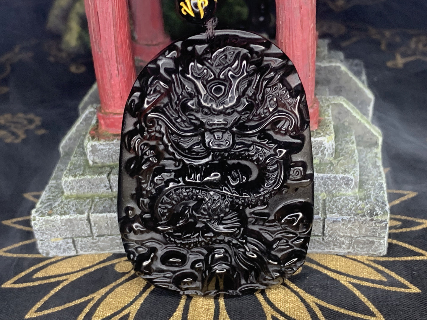 Obsidian Black Dragon Necklace - GGK Store