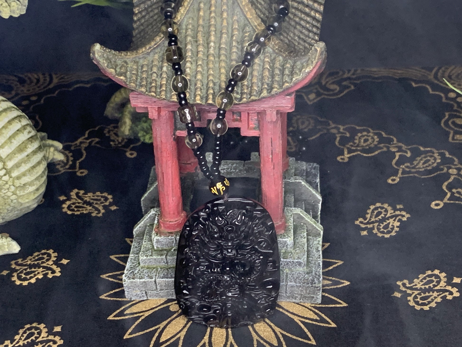 Obsidian Black Dragon Necklace - GGK Store